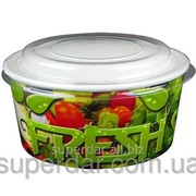 Салатница бумажная "Fresh & Salad" 750 мл, 146х125х67 мм
