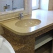 Столешницы для ванной комнаты с влитой раковиной фото