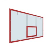 Щит баскетбольный игровой 180х105 поликарбонат на раме (разметка красная) Dinamika ZSO-002103 фотография