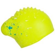 Шапочка для плавания Elous для длинных волос силиконовая EL006 (Брызги зеленые)