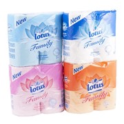 Туалетная бумага Lotus Family Colors