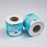 Туалетная бумага Облачко белое , на втулке, 1 слой, 1 шт/уп фото