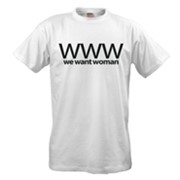 Мужская футболка - www - we want women фото