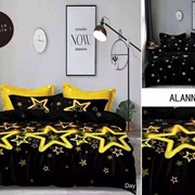 КПБ-,,ALANNA,, флуоресцентный полуторный черно-желтый со звездочками фото