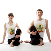 Майка для йоги (унисекс) с рисунком «Золотой Ганеш» фото