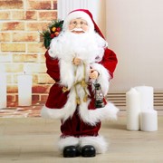 Дед Мороз “В красной шубке, с фонарём“ 45 см фото