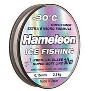 Леска Hameleon ICE Fishing 0,10 мм, 1,3 кг, 30 м, серебряная фотография