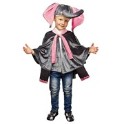Карнавальный костюм для детей Элит Классик Слоненок в накидке детский, 32-34 (128-134 см) фото