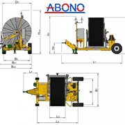 Шланговая установка для орошения буртов Abono HDM
