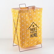 Корзина универсальная складная «Милый дом», 35×28,5×57,5 см, цвет жёлтый фотография