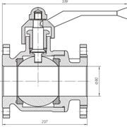 Кран шаровой фланцевый