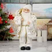 Дед Мороз “В белой шубке, с посохом“ 28 см 4316756 фотография