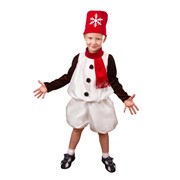 Карнавальный костюм для детей Элит Классик Снеговик Снежок детский, 30 (122 см) фотография