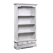 Книжный шкаф ANGELA,97х34х180см,античный белый фото