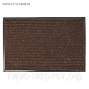 Коврик Floor 40*60см влаговпитывающий ребристый, коричневый, Standart фото