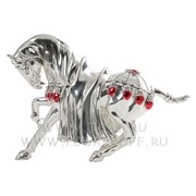 Скульптура “Лошадь “Цирковая“, посеребрение фото