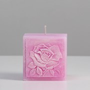 Свеча ароматическая фигурная “Летнее настроение“, 7,5х7,5х7,5 см, розовый фото