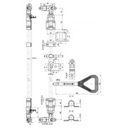 Замок штанговый наружный ручка Delta Усиленный 61080 D / 61080 DS фото