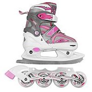 Детские раздвижные коньки трансформеры MaxCity VOLT ice pink фотография