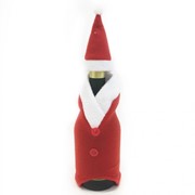 Новогоднее украшение для бутылки шампанского Костюм Деда Мороза фото