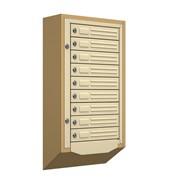 Антивандальный почтовый ящик Кварц-С-9, бежевый фото