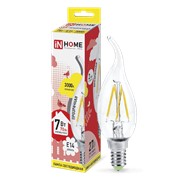 In Home Лампа светодиодная LED-СВЕЧА НА ВЕТРУ-deco 7Вт 230В Е14 3000К 630Лм прозрачная IN HOME 4690612007663 фото