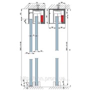 Профиль несущий с профилями прохода для раздвижных дверей Dorma Agile-150 c боковыми витражами анодиров. (Германия) фотография