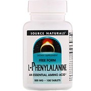 Витамины для мозга Source Naturals L-Phenylalanine 100 табл фото