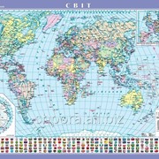 Світ. Політична карта, м-б 1:22 000 000 (на картоне ламинированная) фото