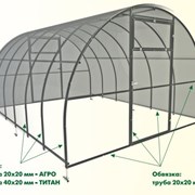 Качественные ткплицы из оцинкованной трубы 20х20 и 40х20, Надежный каркас для дачи АРТ №1-499 фотография