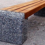 Скамейка по технологии мытый бетон