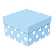Коробка подарочная “Воздушно-голубая“, квадратная, 170х170х70 мм, 3582 фотография