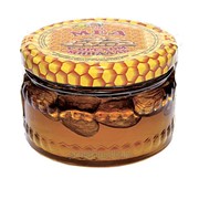 Мед натуральный цветочный с орехом миндаль 250г фото