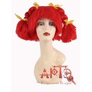 Красный парик с косами “Пеппи“ фотография