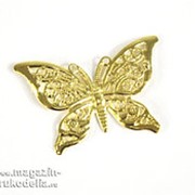 Металлическое украшение Бабочка, золото фотография