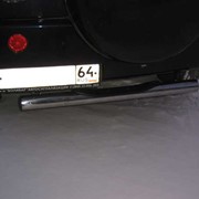 Защита заднего бампера d76 с проступью из стали с полимерным покрытием Chery Tiggo CT010B фото