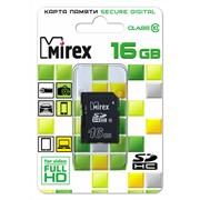 Карта памяти SDHC MIREX 16GB class 10 фото