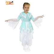 Карнавальный костюм “Мальвина“, платье, штанишки, 7-9 лет, цвет бело-голубой фотография