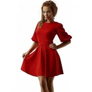 Расклешенное красное платье B4412 фотография