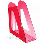 Подставки для документов Стамм Накопитель д\бумаг верт. ФАВОРИТ тонированный темно-красный фото