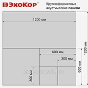 Акустическая панель ЭхоКор 60/1200 крупноформатная 1200 х 1200 мм фото