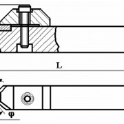 Резцы сборные проходные с механическим креплением цилиндрической вставки с режущим элементом из АСПК («Карбонадо») и Композита-01 (Эльбора-Р) ИС-201