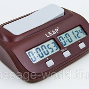 Часы шахматные электронные LEAP (пластик,коричневый) фото