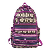 Рюкзак BRAUBERG молодежный, “Фиолетовые узоры“, канвас, 47х32х14 см, 227069 фото