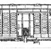 Услуги железнодорожных перевозок контейнерных грузов, 4-осный крытый вагон, модель 11-K001