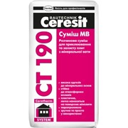 Смеси клеевые, Ceresit CT 190 штукатурно-клеевая смесь для пенополистирольных и минеральных плит фото