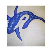 Панно “Акула“ из стеклянной мозаики фото