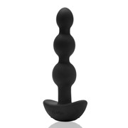 Чёрная анальная виброёлочка triplet anal beads black - 14 см. b-Vibe Bv-005-blk фото