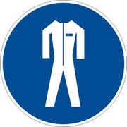 Предписывающий знак, код M 07 Работать в защитной одежде