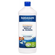 Жидкое органическое средство-концентрат Sodasan Woolen Wash для стирки шерсти, шелка и деликатных тканей 5 л фотография